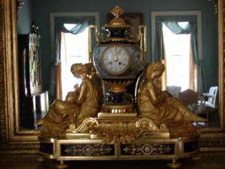 Clock, part of three-piece Mantel Garniture