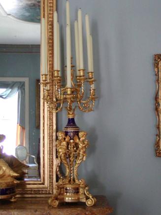 Candelabra, part of three-piece Mantel Garniture