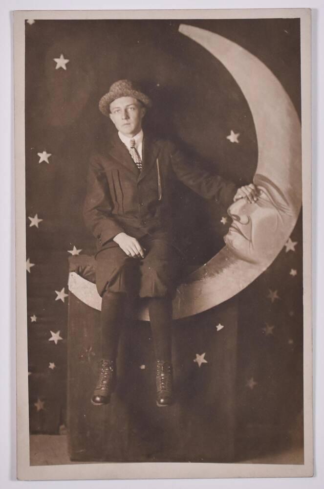 Two Men Posing with Large Paper Moon and Stars], All Works
