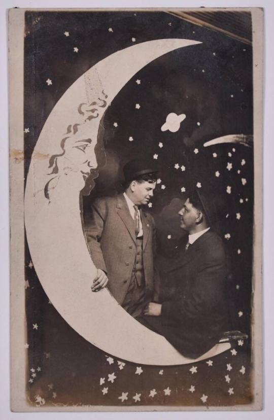 Man Posing with Large Paper Moon and Stars], All Works