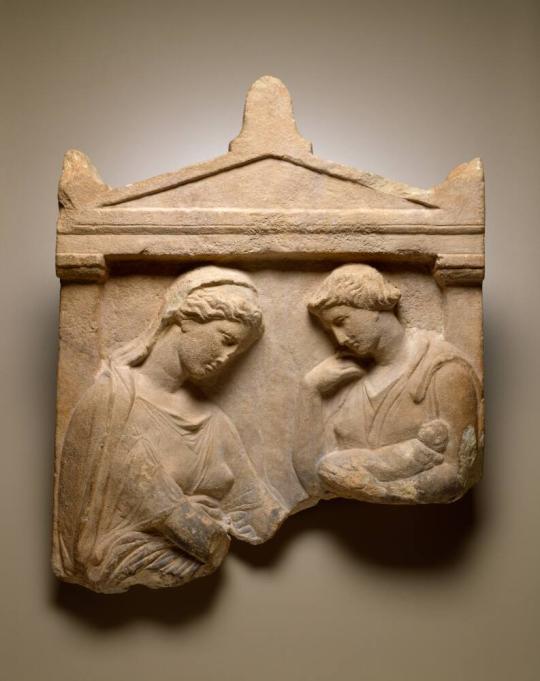 Grave Stele of a Youth and a little Girl - Teacher Curator