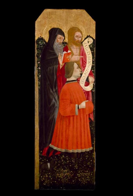 Saints Anthony Abbot and John the Baptist with a Donor