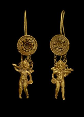 Pair of Earrings in the Form of Erotes