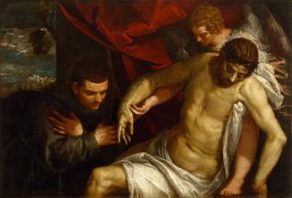 The Dead Christ Supported by an Angel and Adored by a Franciscan
