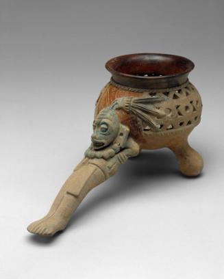 Incense Burner (incensario) with a Monkey Handle