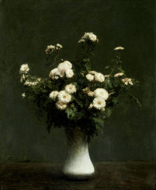 Vase of Chrysanthemums