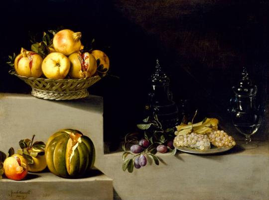Still Life with Fruit and Glassware