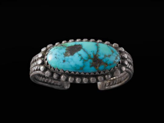 Bracelet with Large Oval Turquoise Setting