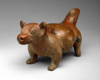 Standing Canine Effigy Vessel