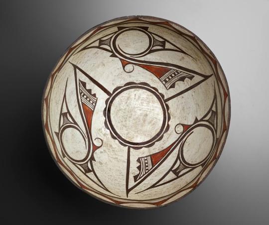 Dough Bowl with Geometric Designs