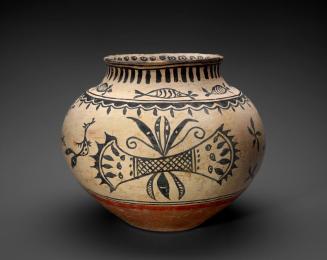 Jar (Olla) with Abstract Plant and Marine Designs