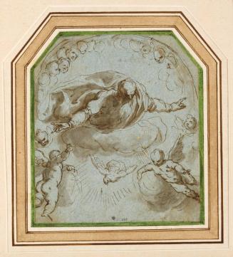 God the Father with the Dove, Two Putti and a Nimbus of Cherubim