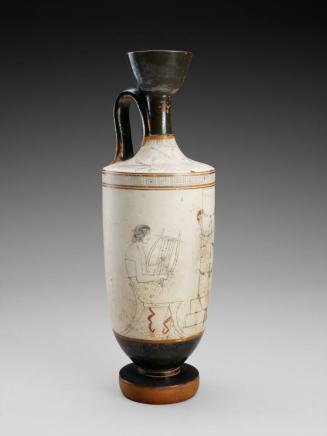 White-Ground Lekythos with Youth Playing Lyre