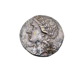 Tetradrachm with the Head of Apollo on Obverse and Maze on Reverse