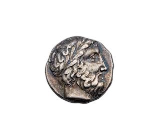 Stater with the Head of Zeus on Obverse and a perched Eagle with Digamma/Alpha on Reverse