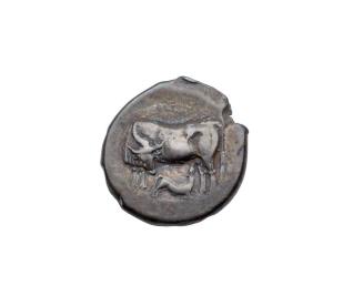 Stater with Cow and Calf on Obverse and Square with Pattern on Reverse