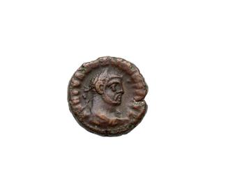 Bronze follis of Galerius on obverse