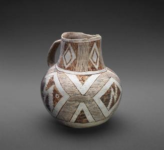 Pitcher with Diamond and Striped Designs