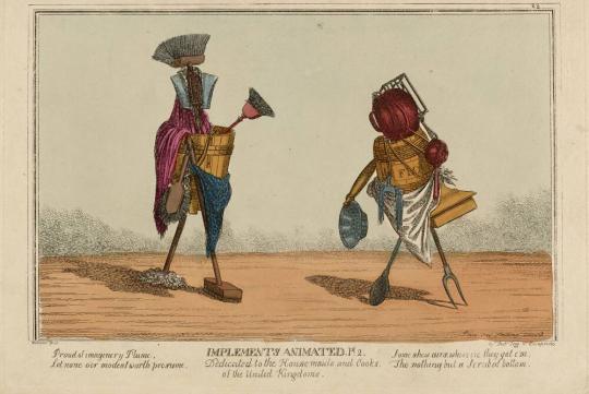 Implements Animated, Plate 2, Dedicated to the Housemaids and Cooks of the United Kingdoms