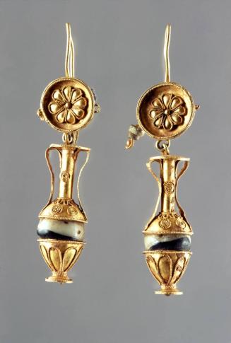 Pair of Earrings with Vase Pendants