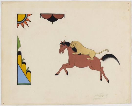 Untitled (Lion on Horse's Back)