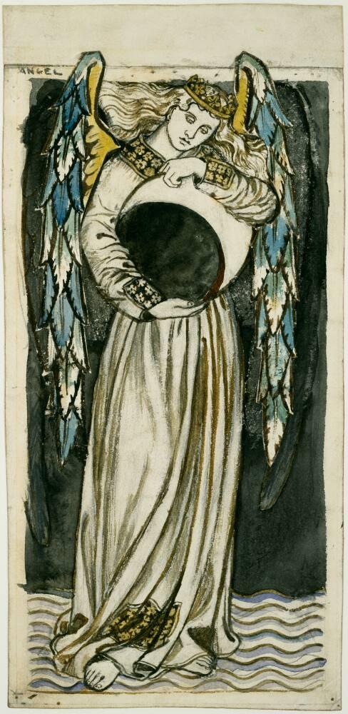 Night: Angel Holding a Waning Moon