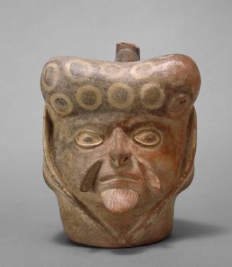 Stirrup-Spouted Effigy Jar