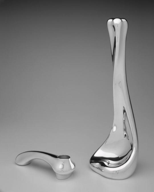 Pair of "Bone" Candlesticks