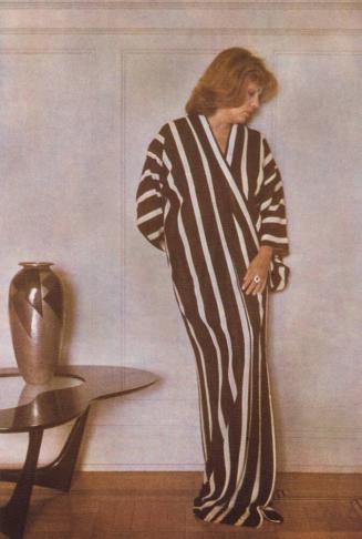 Jeanne Moreau in Striped Kimono