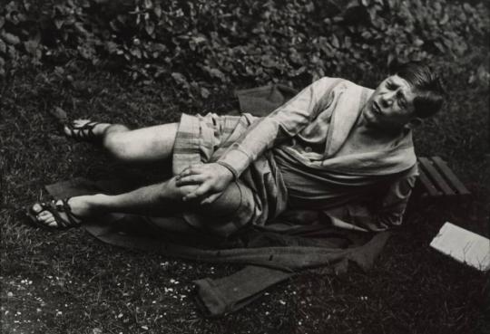 Oskar Kokoschka in His Garden