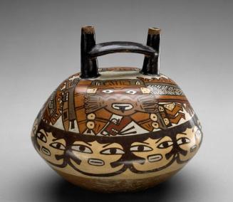 Vessel with Two Mythical Creatures and Human Heads
