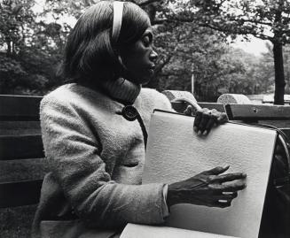 Blind Woman Reading Braille