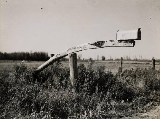 Mailbox on farm near Littlefork, Minnesota