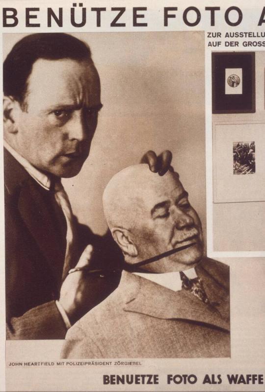 John Heartfield mit Polizeipräsident Zörgiebel