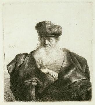 An Old Man with a Beard, Fur Cap, and Velvet Cloak