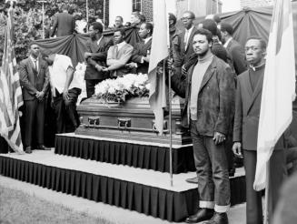 Dr. King's Casket at Morehouse College