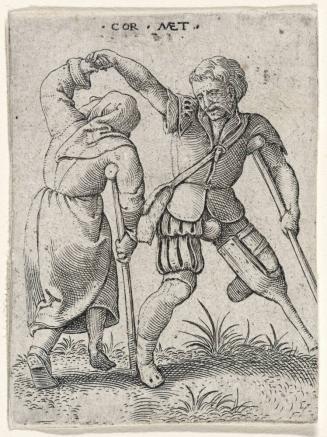 A Man with a Wooden Leg Turning a Lame Woman Under His Arm
