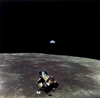 Mission: Apollo-Saturn 11: Lunar module, Eagle, returns to command/service module, Columbia, after the first lunar landing.