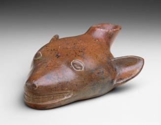 Canine Head Effigy Vessel