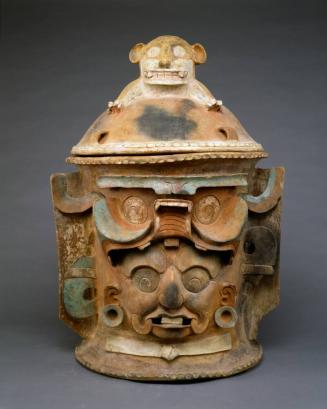 Funerary Urn with Feline Lid