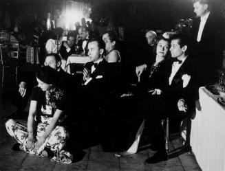 Misia Sert, Antonio Canovas del Castillo, Helena Rubinstein, Gabrielle "Coco" Chanel and Serge Lifar at a Party at Helena Rubinstein's Apartment, Ile Saint-Louis, Paris, July 1938