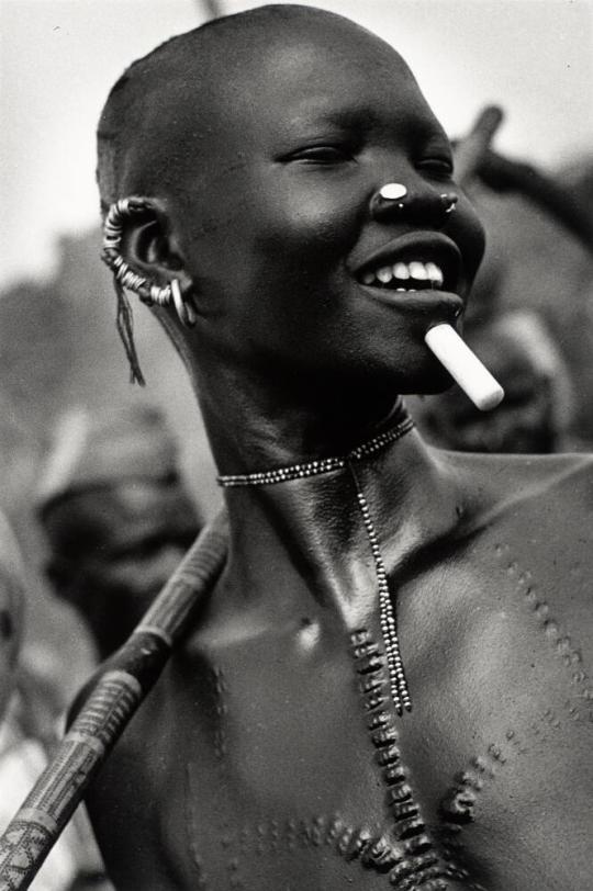 Messakin Tiwal Nuba Girl with Lip Plug, Kordofan