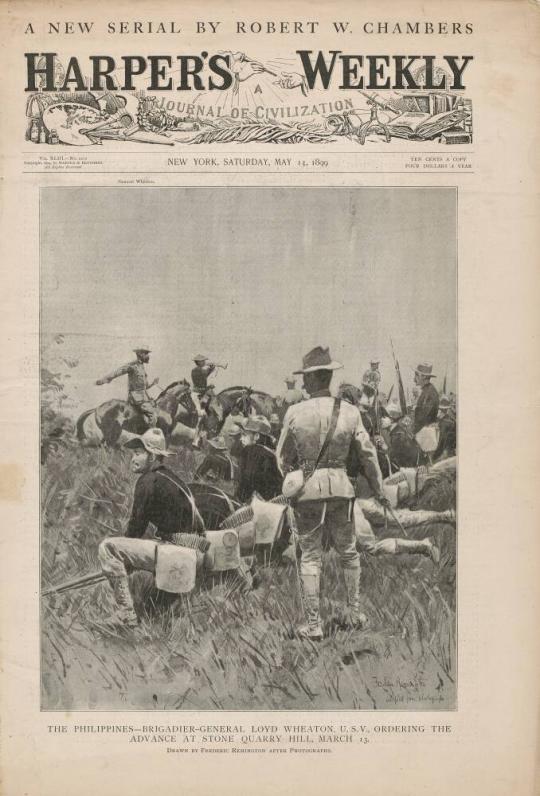 The Philippines - Brigadier - General Loyd Wheaton, U.S. V., Ordering The Advance at Stone Quarry Hill, March 13