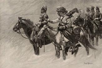 Canadian Mounted Police on A Winter Expedition