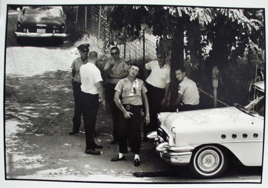 Clarksdale, Mississippi, The Local Police Force Pose for a Photograph as Ministers from the National Council of Churches March to the local Church