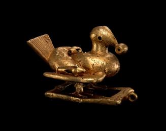 Sword ornament of a bird with cannons