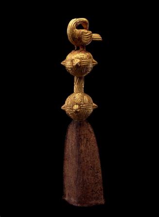 Ceremonial gong with Sankofa bird