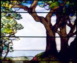 A Wooded Landscape Right Panel by Louis Comfort Tiffany