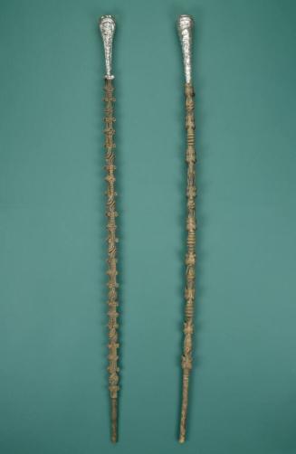 Pair of Linguist Staffs with Silver Finials