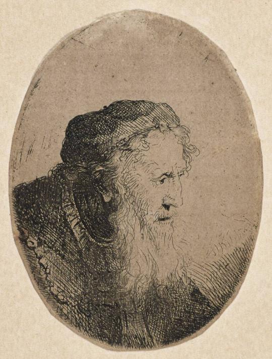 Bearded Old Man, Profile to Right
